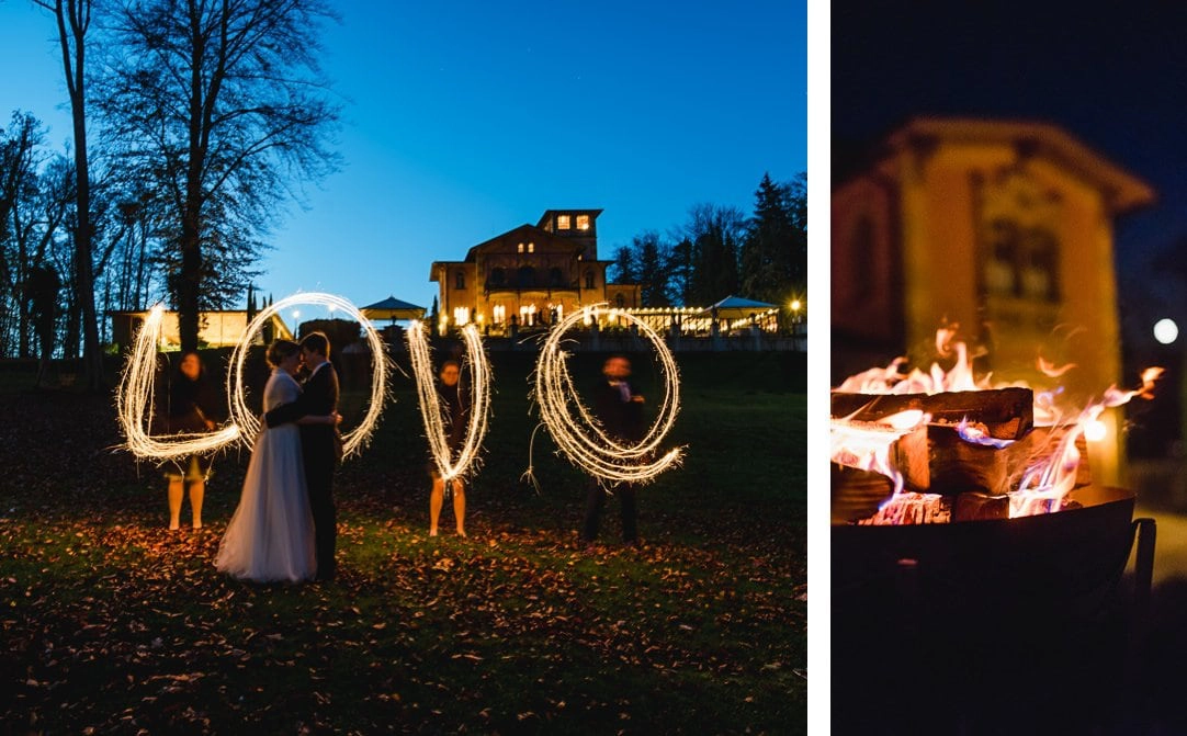 Sternenwerfer Fotos am Starnberger See, Lightpainting und Lagerfeuer, Hochzeitsfotos von Jung und Wild design