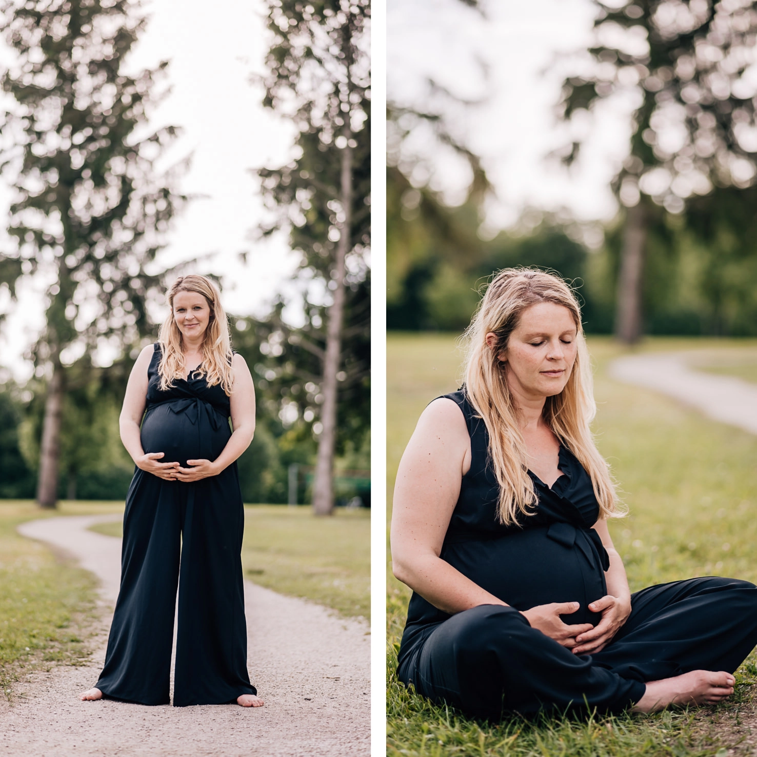 Schwangerschaftsoutfits für dein Babybauchshooting - Jumpsuit in schwarz - Mica Zeitz Fotografie, München, Pfaffenhofen, Regensburg, Ingolstadt