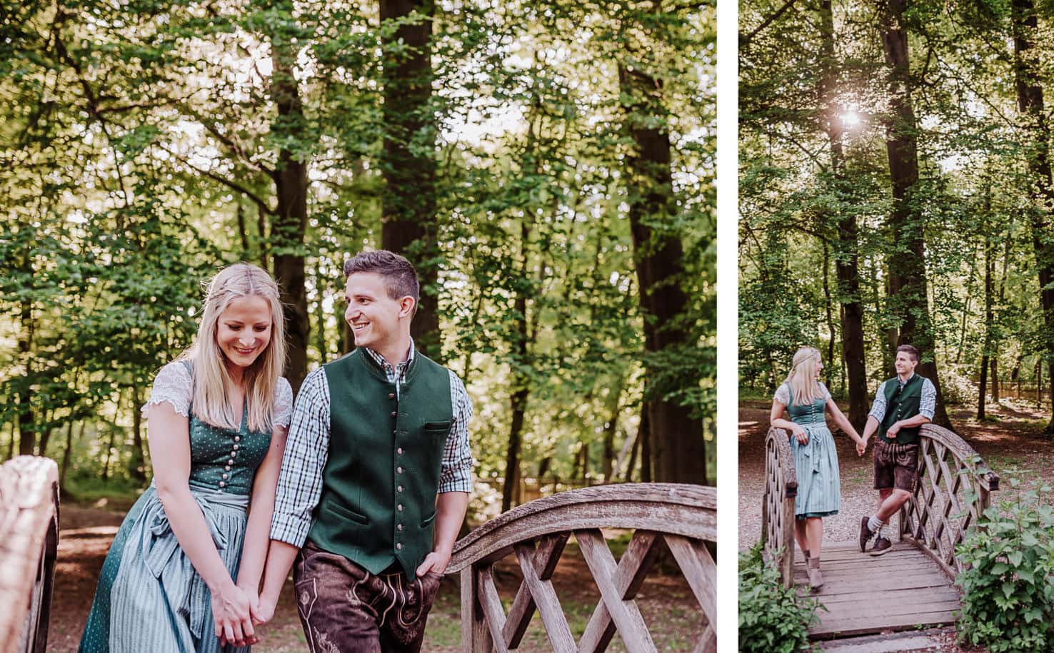 Engagementshoot in München, Paarfotos in der Abendsonne, Pärchenbilder von Jung und Wild design