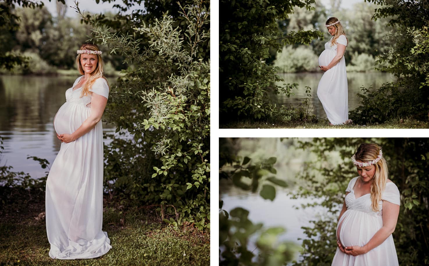 Schwangerschaftsoutfits für dein Babybauchshooting - Langes Kleid mit Spitze - Mica Zeitz Fotografie, München, Pfaffenhofen, Regensburg, Ingolstadt