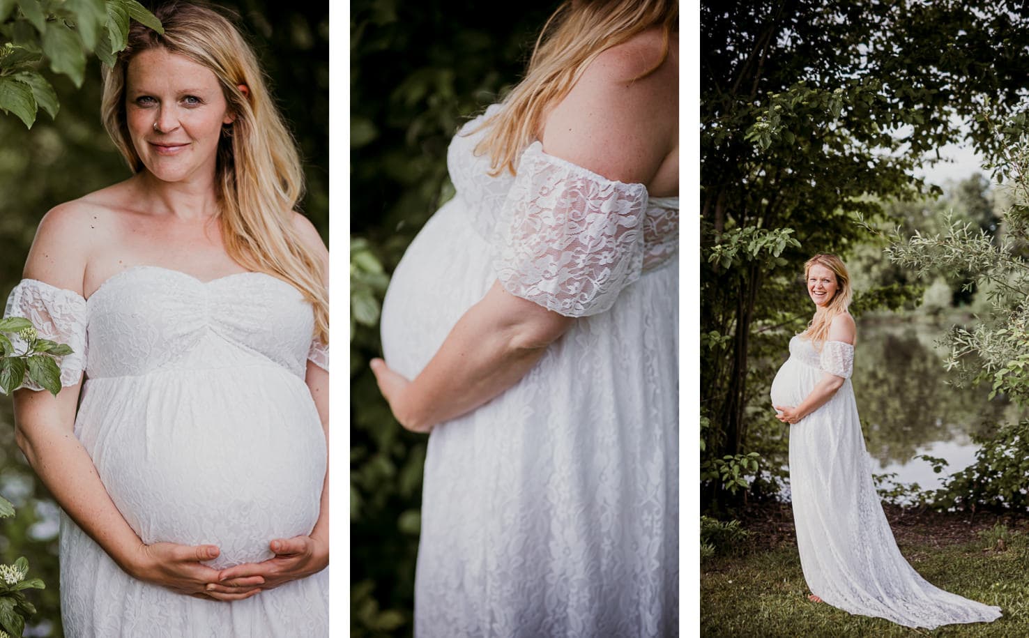 Schwangerschaftsoutfits für dein Babybauchshooting - Langes Kleid mit Spitze - Mica Zeitz Fotografie, München, Pfaffenhofen, Regensburg, Ingolstadt