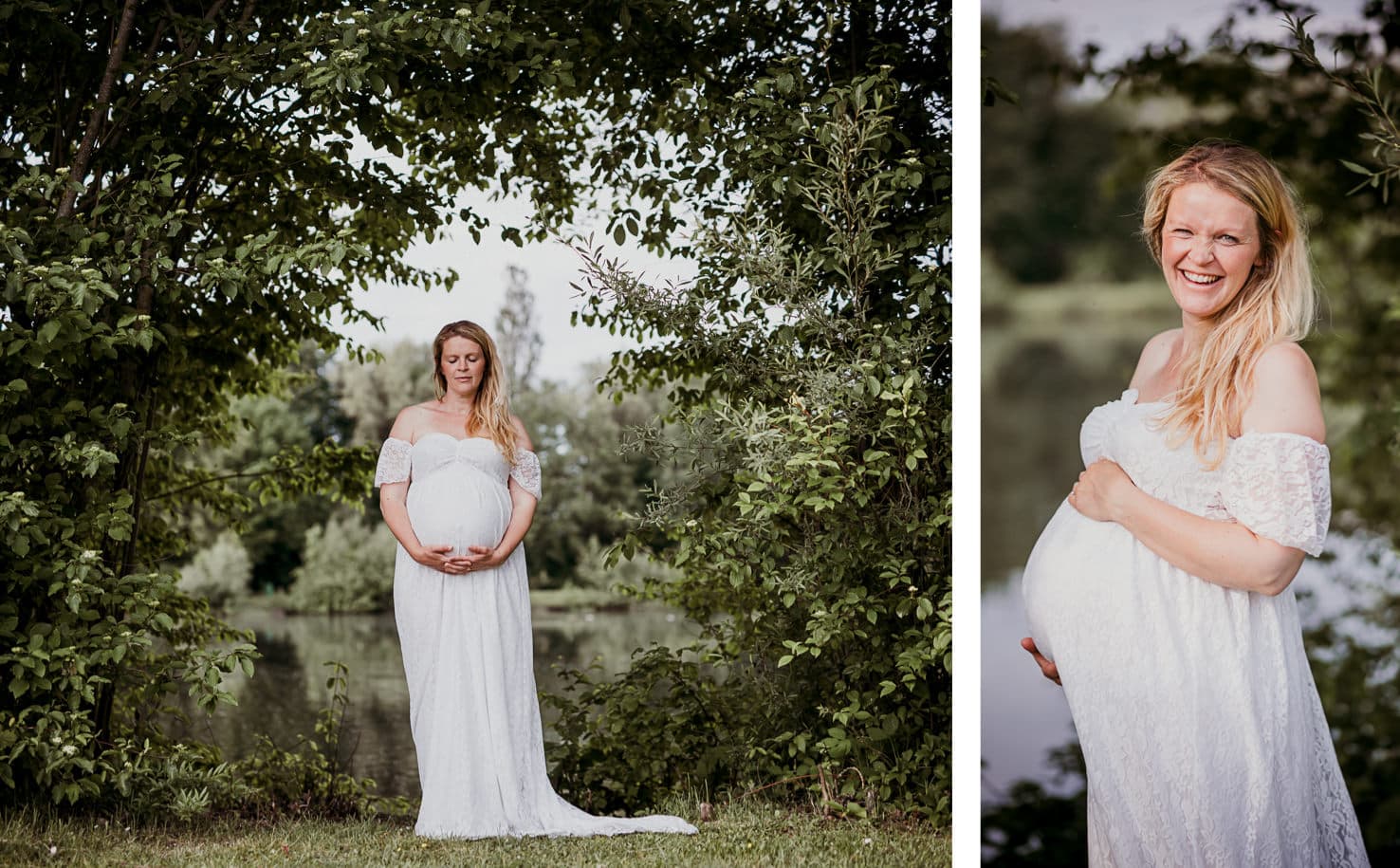 Schwangerschaftsoutfits für dein Babybauchshooting - Langes Kleid mit Spitze - Mica Zeitz Fotografie, München, Pfaffenhofen, Regensburg, Ingolstadt